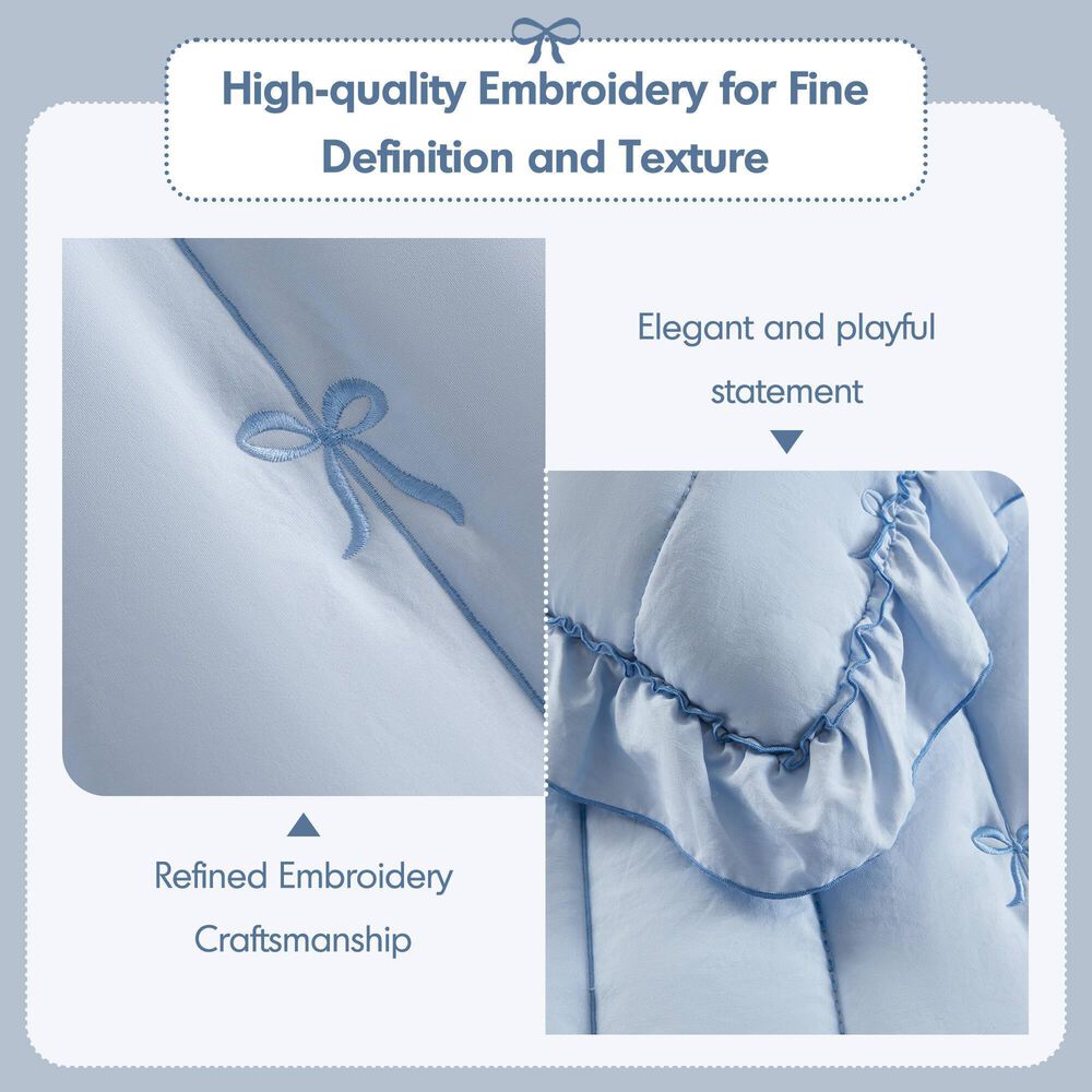 Hampton Park Liv 3-Piece Full/Queen Quilt Set in Blue, , large