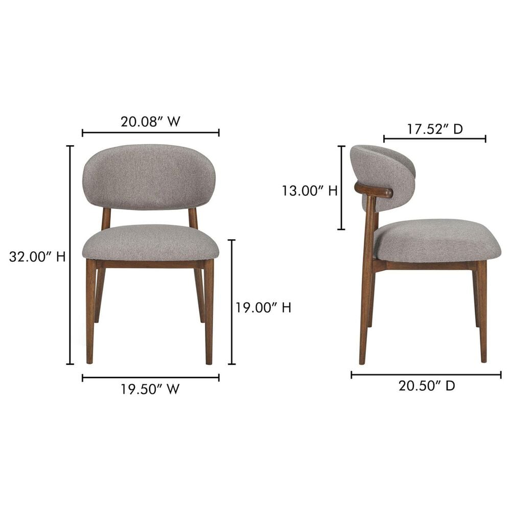 Moe&#39;s Home Collection Ellie Side Chair in Light Brown, , large