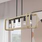 Golden Lighting Camden 5-Light Linear Pendant in Matte Black and Natural, , large