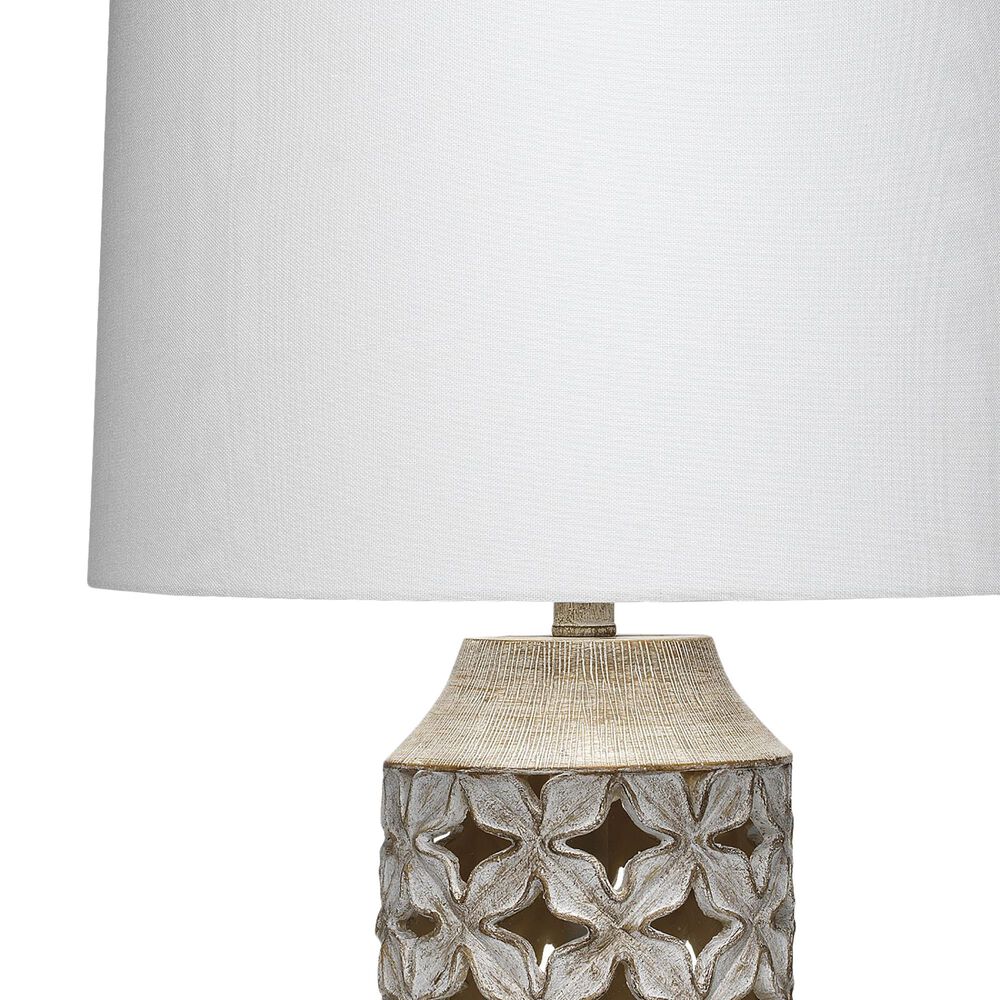Splendor Living Flora Table Lamp in White Washed, , large