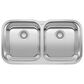 Blanco Stellar 33" Equal Double Bowl Kitchen Sink in Refined Brushed, , large