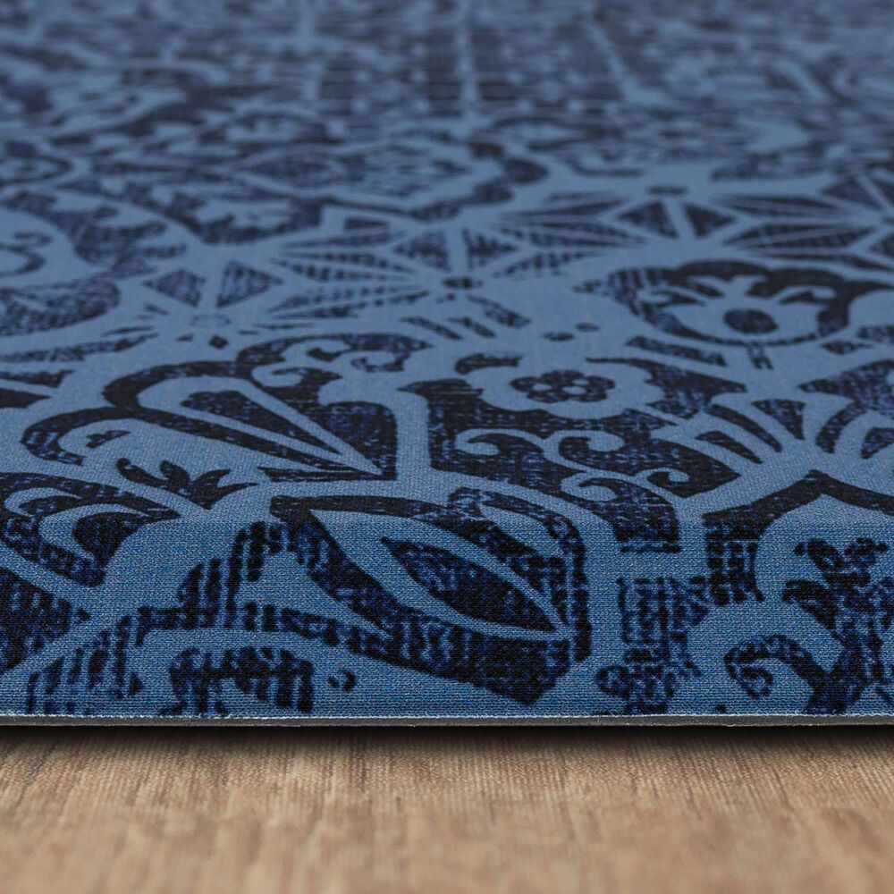 Mohawk Dri-Pro Deluxe Damask Nouveau 1&#39;8&quot; x 3&#39;6&quot; Blue Area Rug, , large
