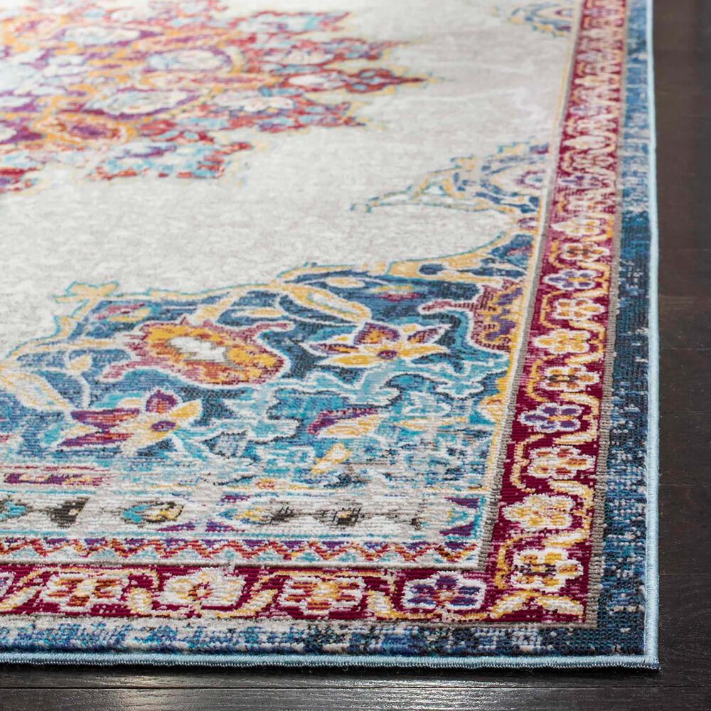 Safavieh Aria Oriental 2&#39; x 8&#39; Ivory and Navy Runner, , large