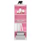 HOMLUX 4-Tier Open Shelf Bookcase in Pink and White, , large