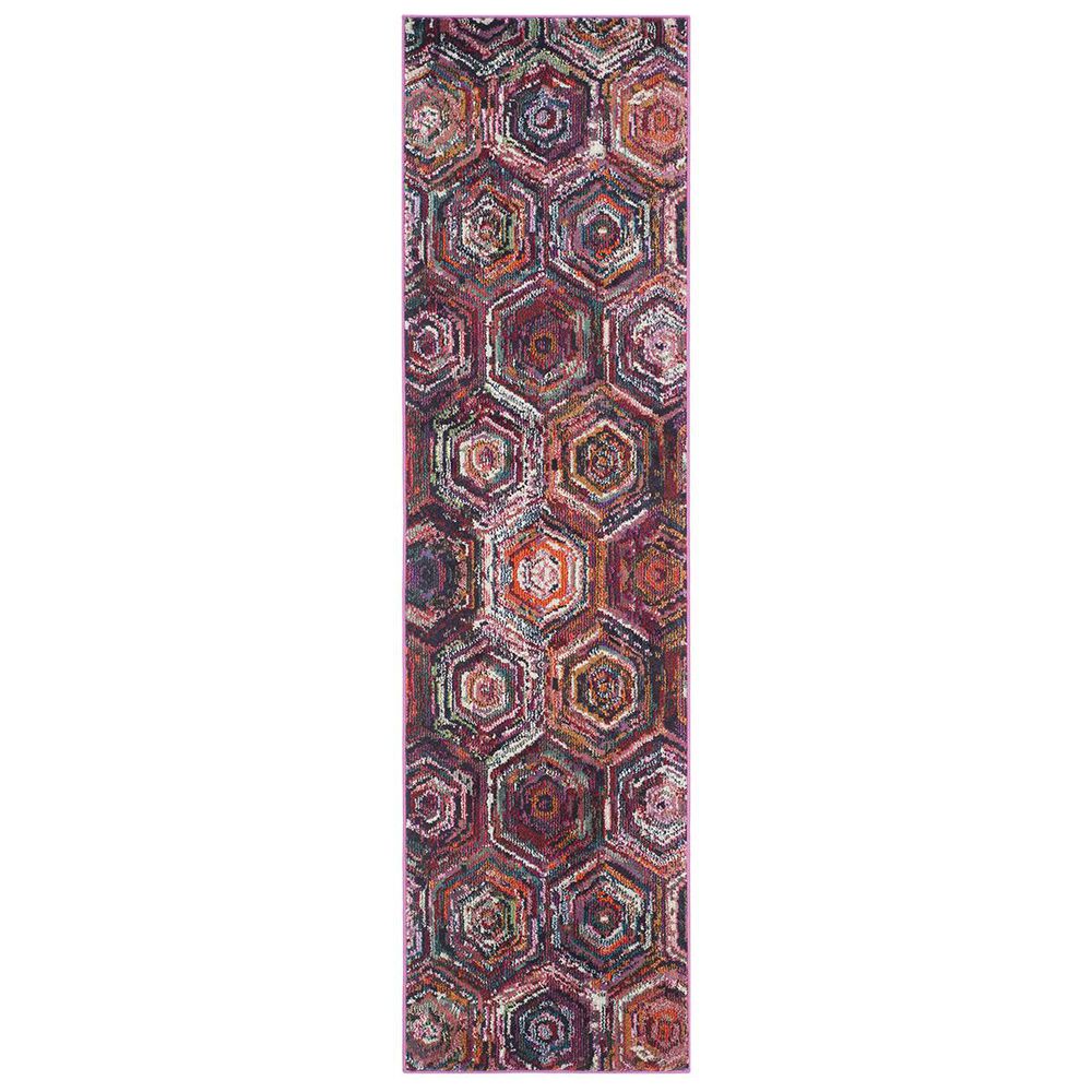 Safavieh Monaco MNC224D-28 2&#39;2&quot; x 8&#39; Pink/Multi Runner, , large