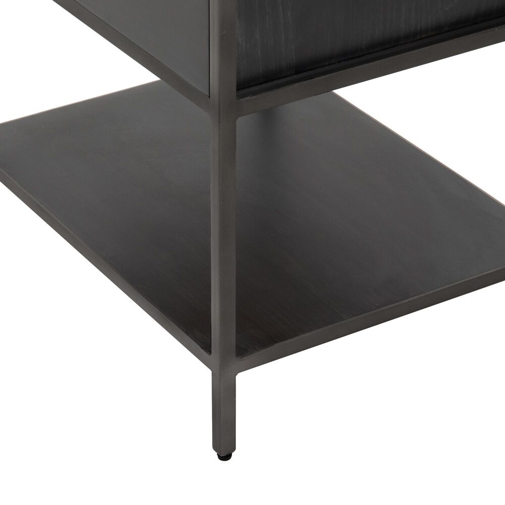 Four Hands Trey 4-Shelf Bookcase in Natural Iron and Black Wash Poplar, , large
