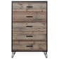 New Heritage Design Elk River 5-Piece Queen Bedroom Set in Rustic Brown and Black, , large