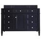 James Martin Vanities Brittany 48" Single Bathroom Vanity in Victory Blue with 3 cm Victorian Silver Quartz Top and Rectangular Sink, , large