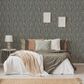Tempaper Block Print 198" x 20.5" Peel and Stick Wallpaper in Black Jade, , large