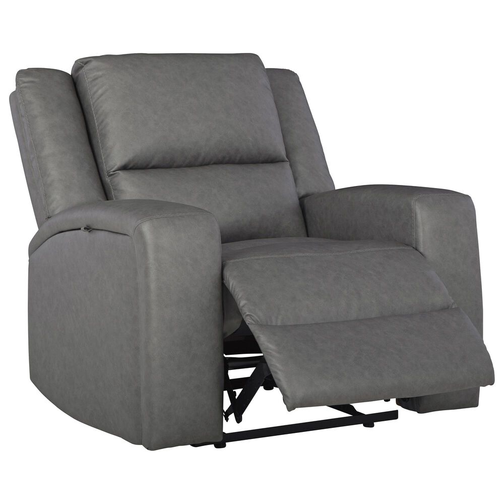 Ashley Brixworth Manual Zero Wall Recliner in Slate, , large