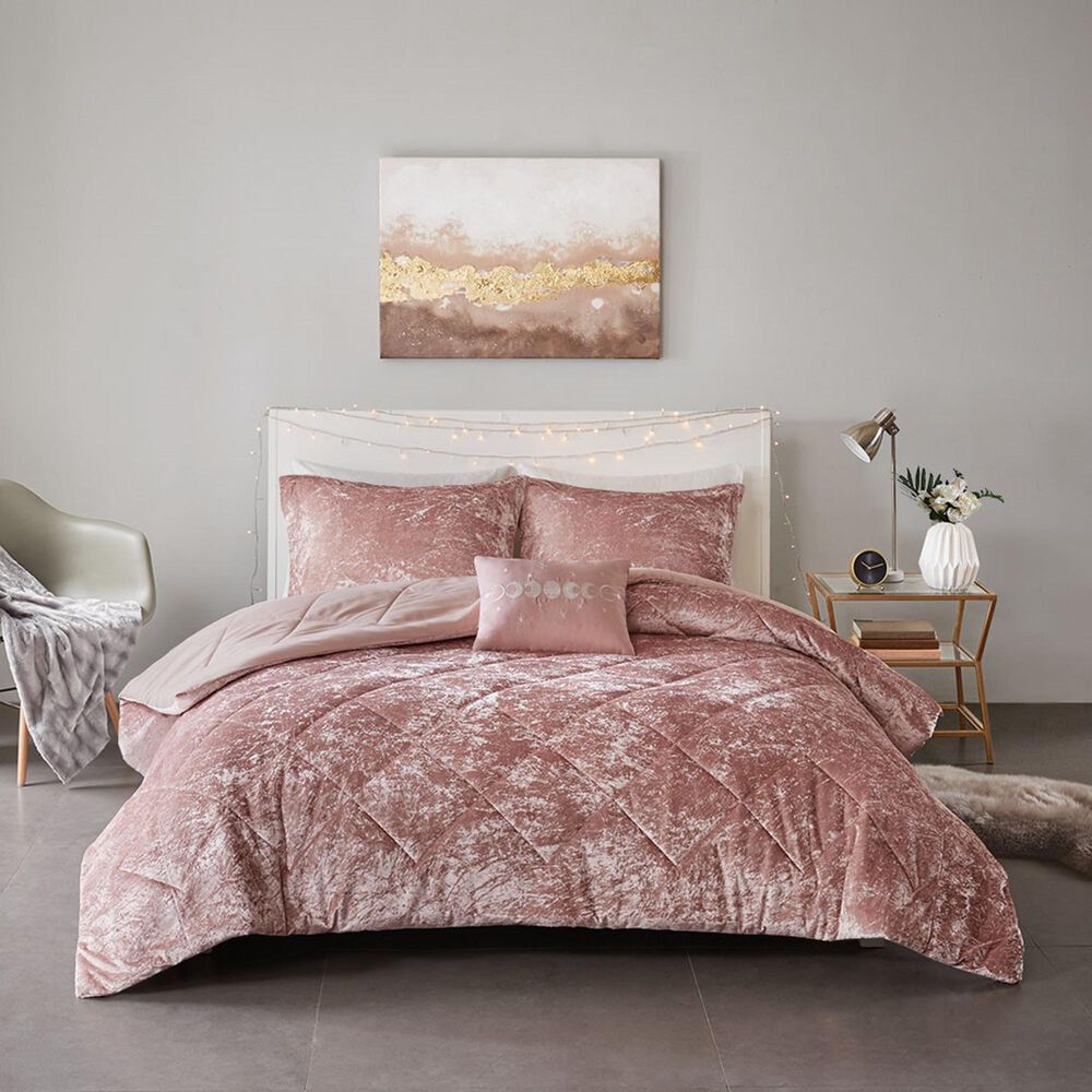 Hampton Park Felicia 3 Piece Twin Xl Comforter Set In Blush Nebraska Furniture Mart