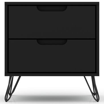 Dayton Rockefeller 2 Drawer Nightstand in Black, , large