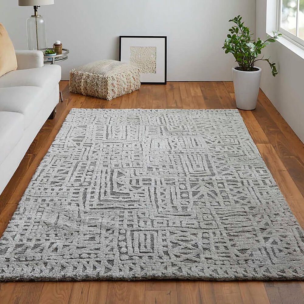 Feizy Colton 5&#39; x 8&#39; Gray Area Rug, , large