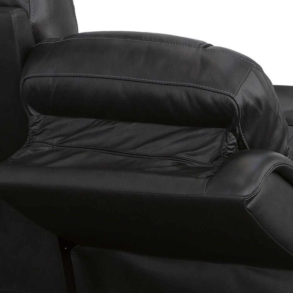 Flexsteel Crew 3-Piece Power Reclining Living Room Set in Raven Black, , large