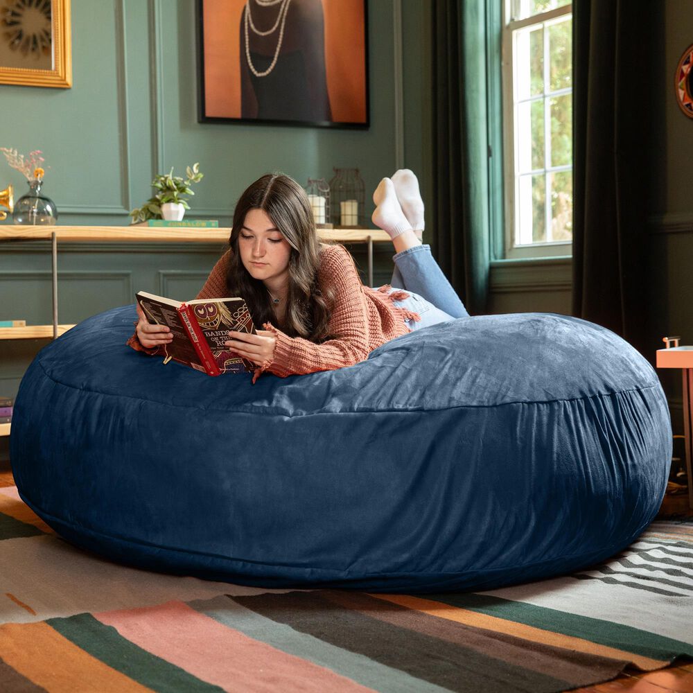 Jaxx 6&#39; Cocoon Large Bean Bag Chair in Navy, , large