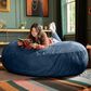 Jaxx 6" Cocoon Large Bean Bag Chair in Navy, , large