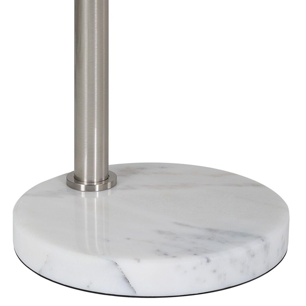 Renwil Aglow Floor Lamp in Plated Brushed Nickel and White, , large