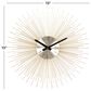 Maple and Jade 19" Metal Wall Clock in Gold, , large