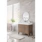 James Martin Vanities Linear 36" Single Bathroom Vanity in Whitewashed Walnut with 13 cm Glossy White Solid Surface Top and Rectangular Sink, , large