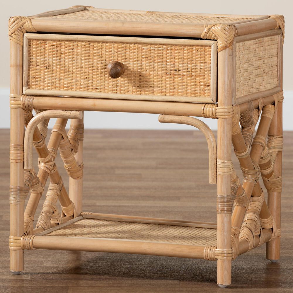Baxton Studio Camara 1-Drawer Nightstand in Natural Brown, , large