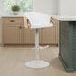 Armen Living Solstice Adjustable Barstool in Ivory, , large