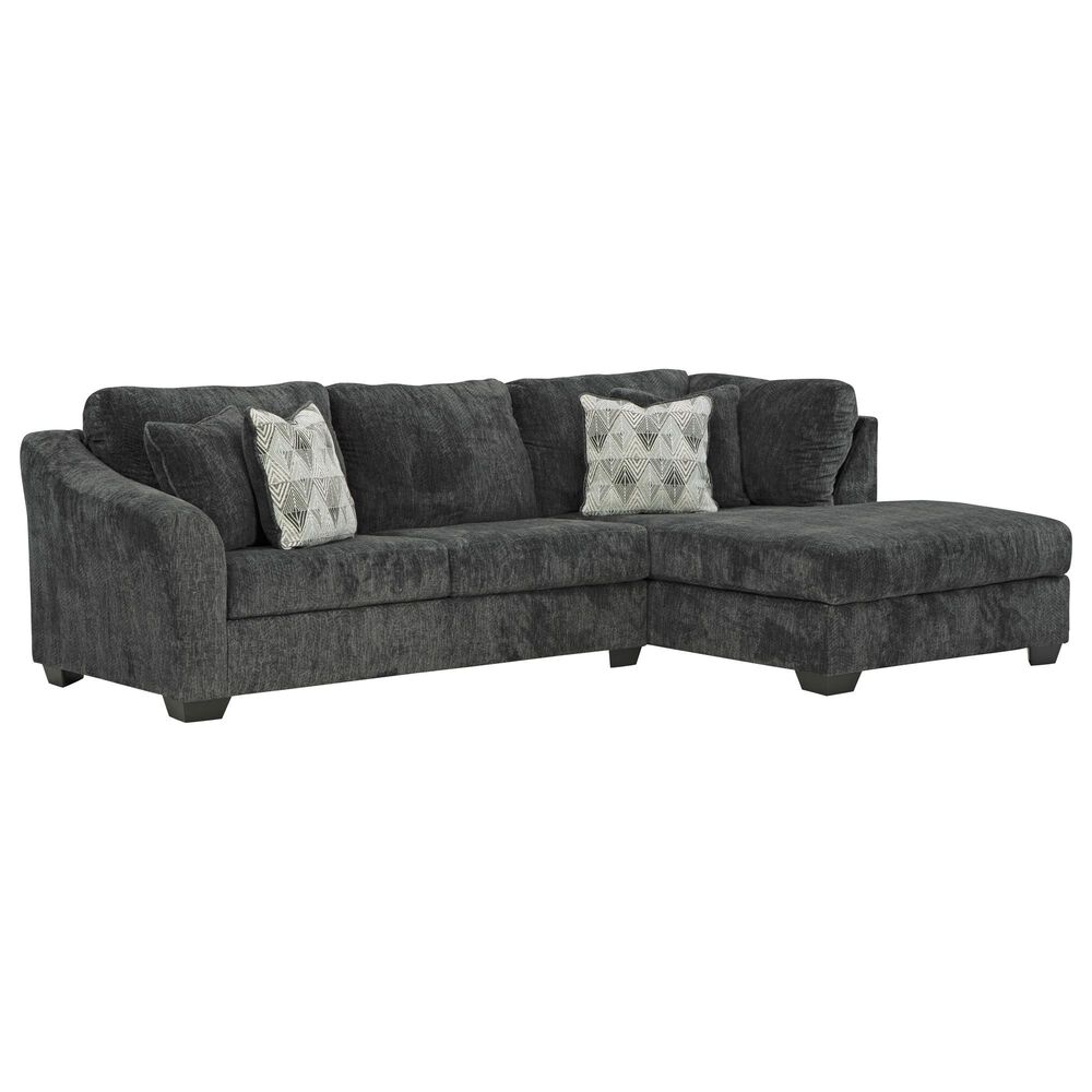 Ashley Biddeford 2-Piece Right Facing Sectional with Chaise in Shadow, , large