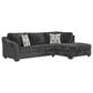 Ashley Biddeford 2-Piece Right Facing Sectional with Chaise in Shadow, , large