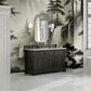 James Martin Vanities Brookfield 60" Single Bathroom Vanity in Black Onyx with 3 cm White Zeus Quartz Top and Rectangular Sink, , large