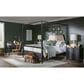 Legacy Classic Vintage Market King Canopy Bed in Barnwood Oak and Kettle Black, , large