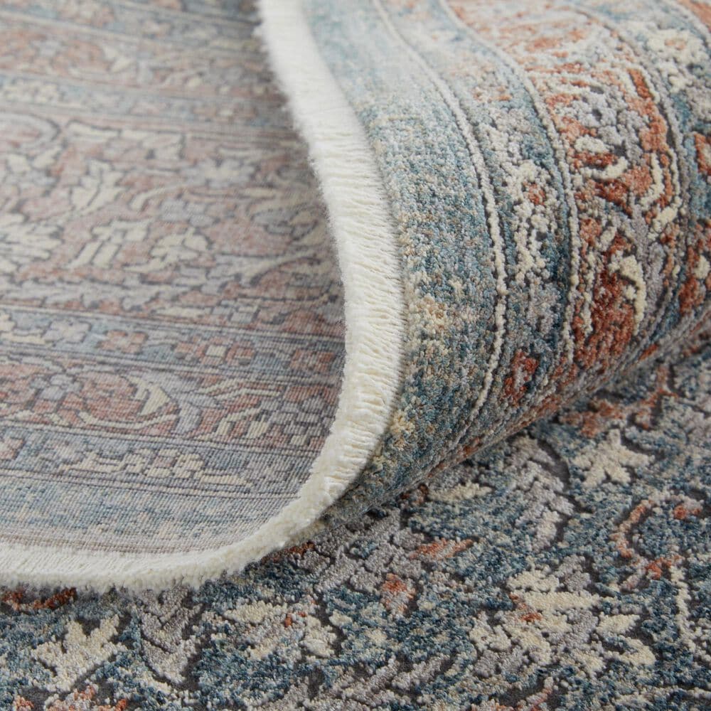 Feizy Marquette 2&#39; x 3&#39; Blue and Rust Area Rug, , large
