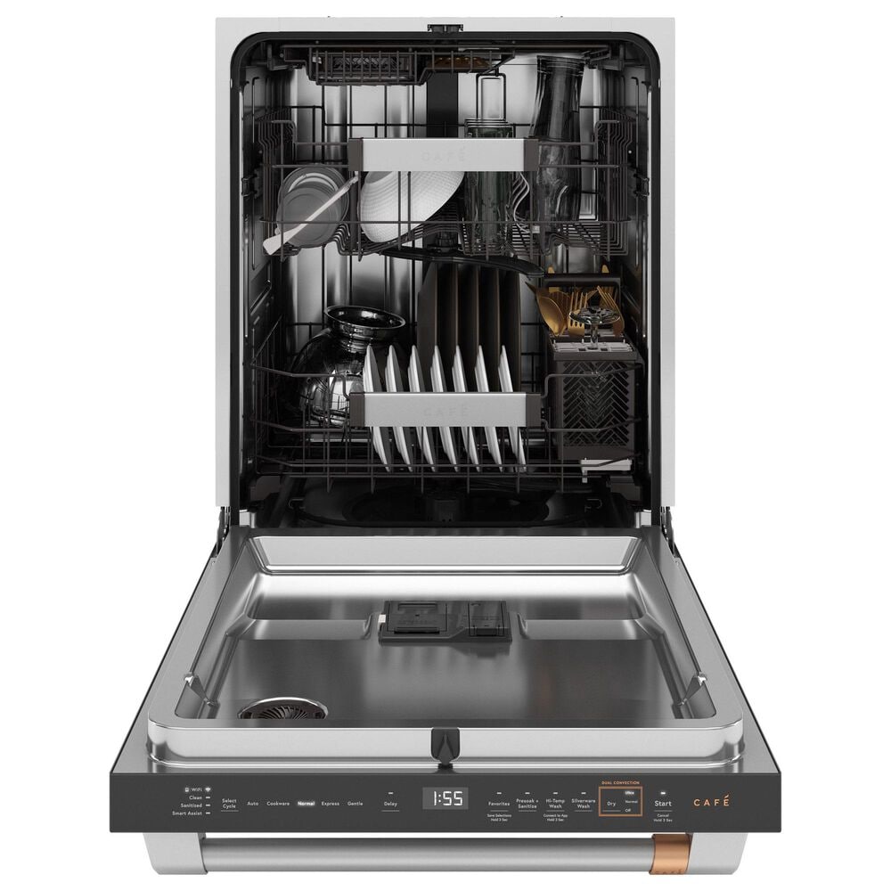 Cafe 24&quot; Built-In Smart Dishwasher in Matte Black and Brushed Stainless, , large
