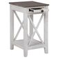 Ashley Adalane Accent Table in Distressed White and Gray, , large