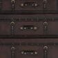 Maple and Jade 3-Drawer Vintage Faux Leather Room Chest with Buckles and Straps Details in Brown, , large
