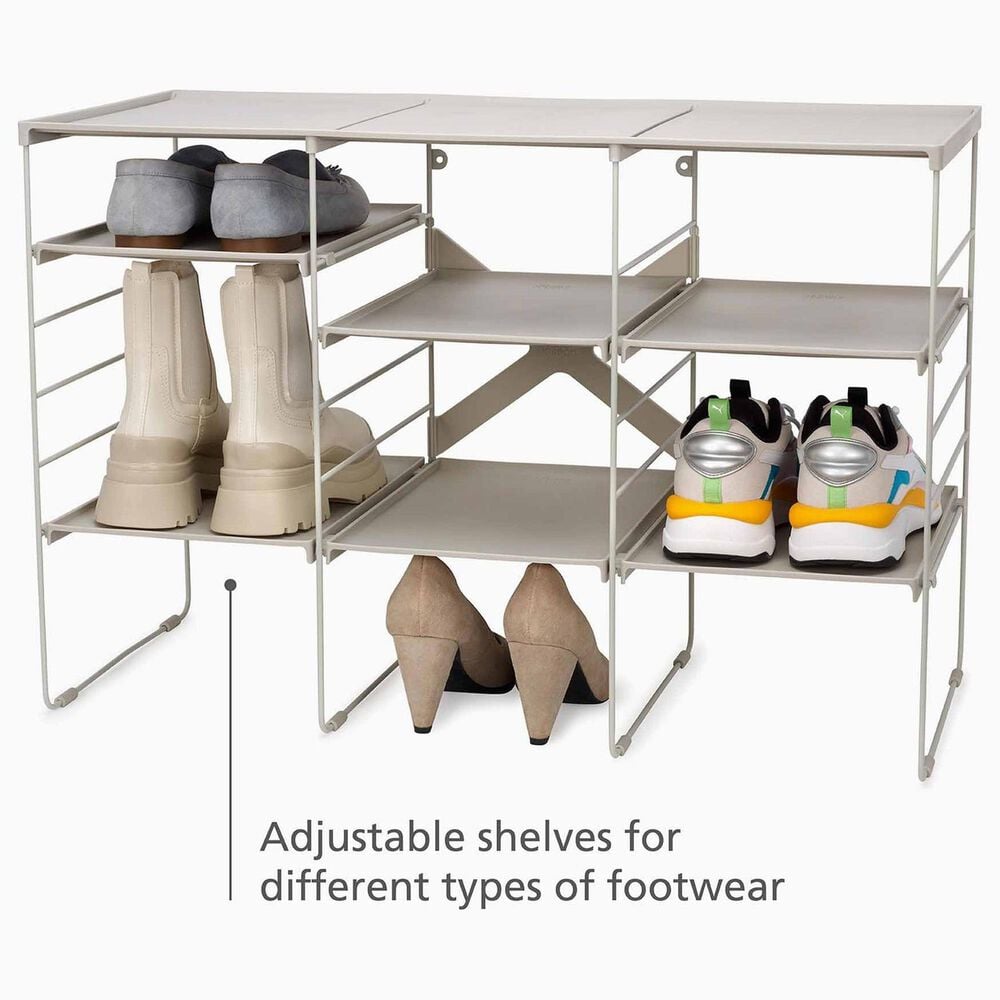 Joseph Joseph Level Plus Adjustable Shoe Rack in Ecru, , large
