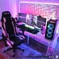 Techni Sport ProGamer2 Gaming Chair in Black and Pink, , large