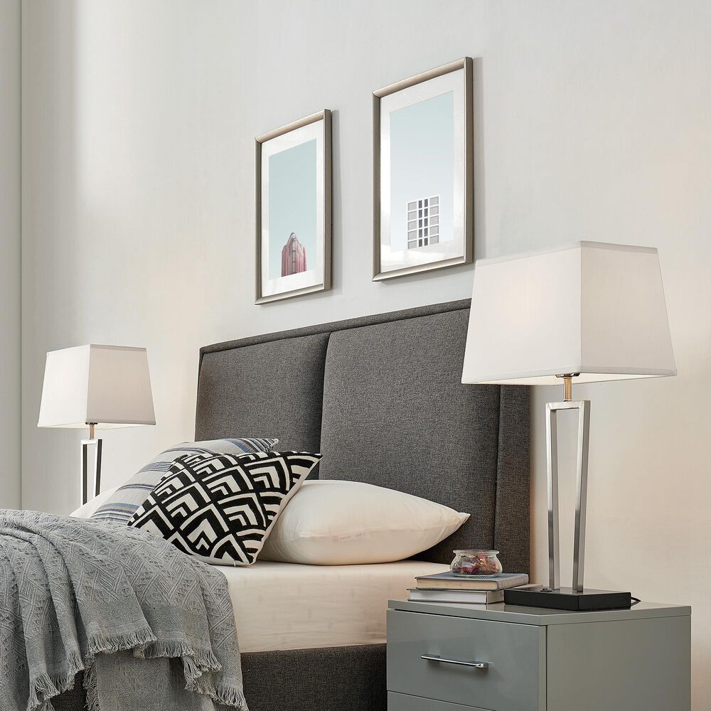 Lite Source Sonnagh Table Lamp in Brushed Nickel and Black &#40;Set of 2&#41;, , large