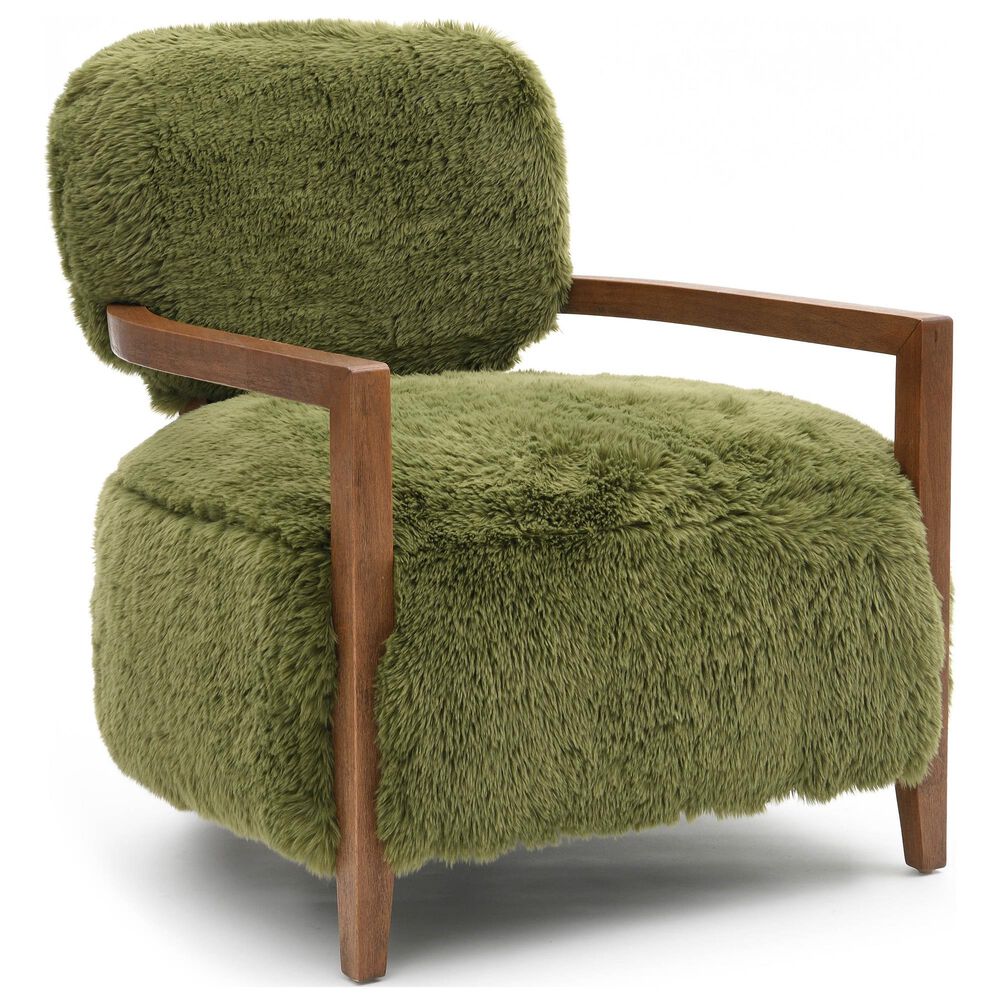 Furniture of America Lumir Long-Haired Accent Chair in Green, , large