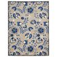 Nourison Aloha ALH17 Natural and Blue 9" x 12" Indoor/Outdoor Area Rug, , large