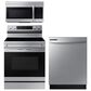 Samsung 3-Piece Kitchen Package with Stainless Steel 6.3 Cu. Ft. Electric Range and Silver 1.6 Cu. Ft. Microwave, , large