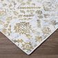 Couristan Calinda Marlowe 2" x 3" Gold, Silver and Ivory Area Rug, , large