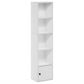 HOMLUX 5-Tier Shelf Bookcase with Door Storage Cabinet in White, , large