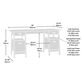 Sauder Trestle Executive Desk in Chalked Chestnut, , large