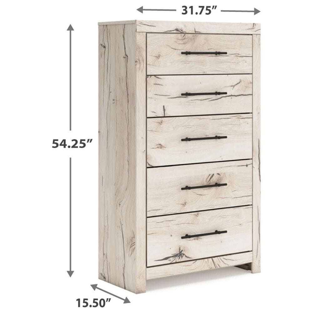 Ashley Lawroy 5-Drawer Chest in Light Natural, , large
