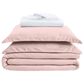 Pem America Truly Calm 5-Piece Twin Bed in a Bag in Blush and White, , large