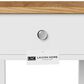 Timberlake Lavish Home Storage Side Table in White/Honey Oak, , large