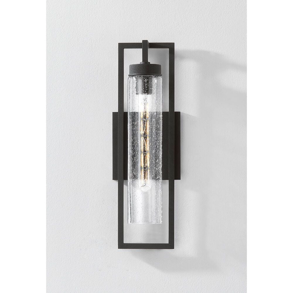 Troy Lighting Chester 6" 1-Light Exterior Wall Sconce in Texture Black, , large
