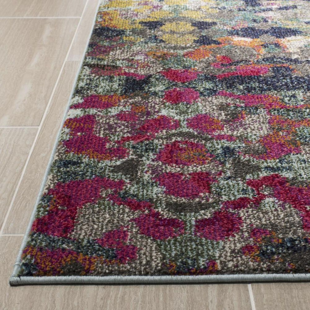 Safavieh Monaco MNC263Y 2&#39;2&quot; x 8&#39; Green and Blue Runner, , large