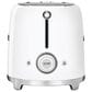 Smeg 2-Slice Retro Style Toaster in White and Stainless Steel, , large