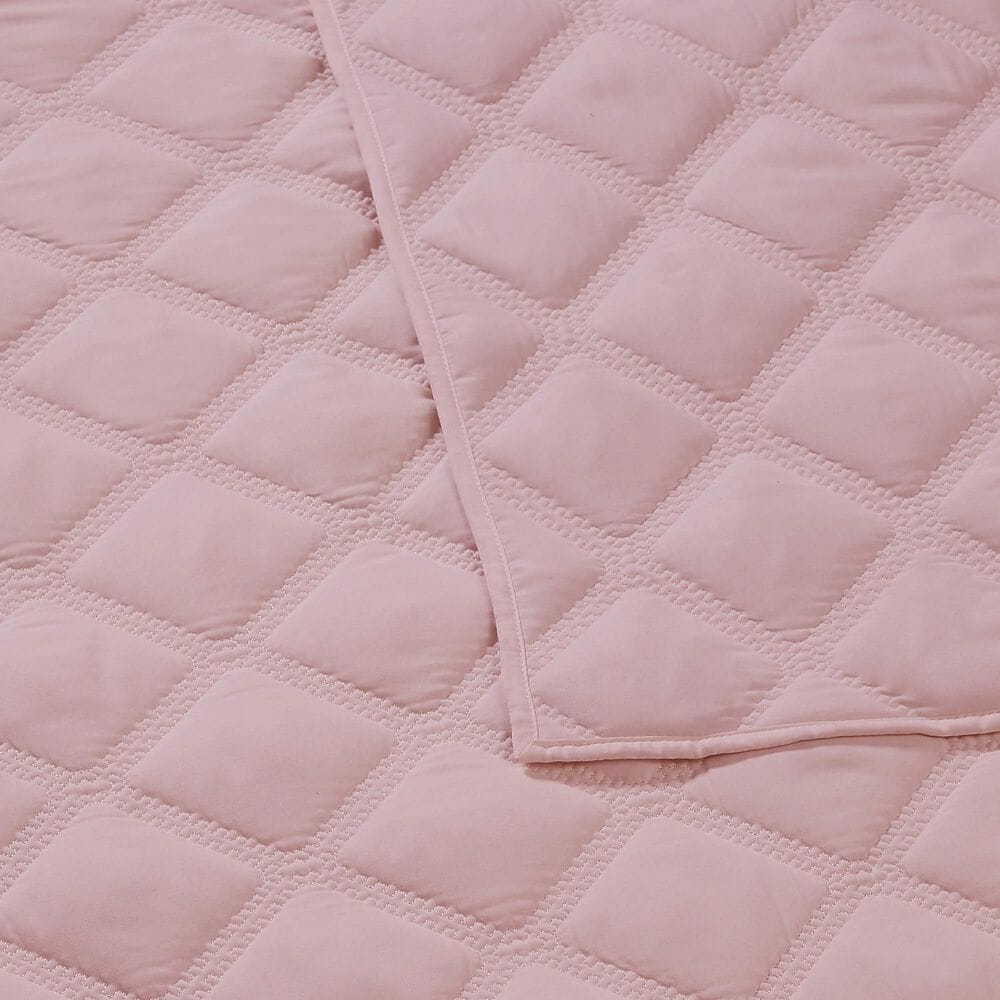 Pem America Truly Soft Everyday 3-Piece Full/Queen Quilt Set in Blush, , large