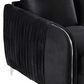 HOMLUX 54" Stationary Modern Loveseat with Quilted Cushions in Black Velvet, , large